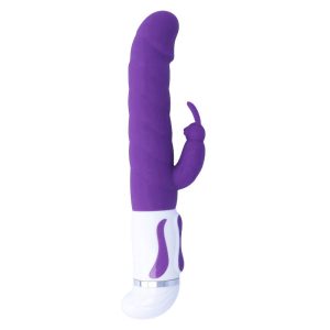 Intense High Tech Bobble Vibrator Rotator met Clitorisstimulator Paars Silicone Intense High Tech Bobble Vibrator Rotator met Clitorisstimulator Paars Silicone - Afbeelding 3