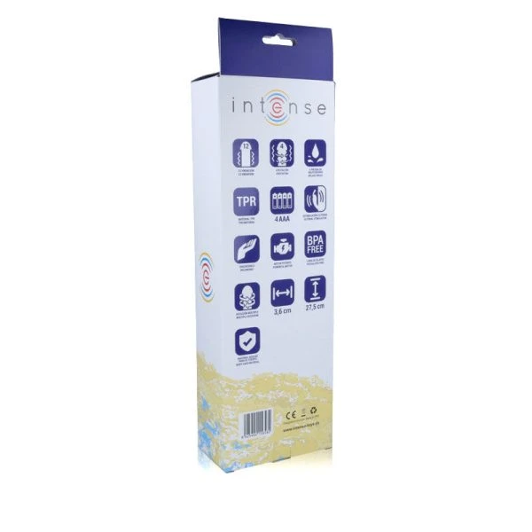 Intense High Tech Guppy Vibrator met clitorisstimulator en rotator paars