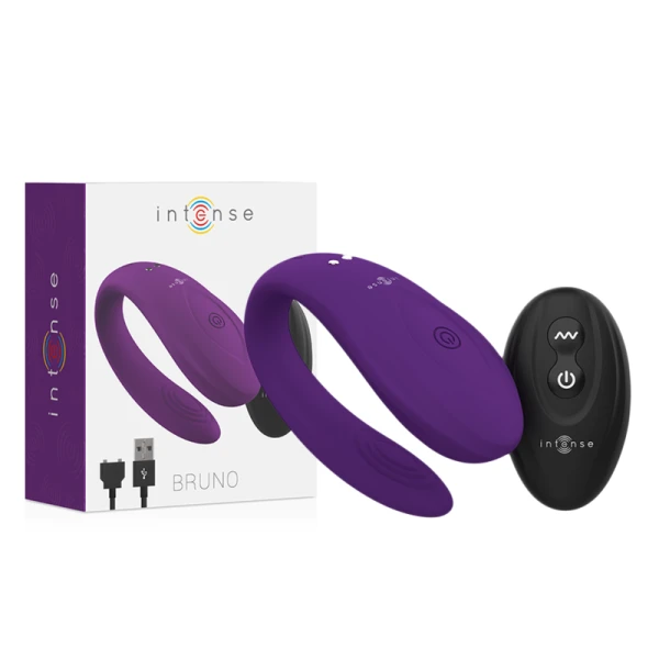 Intense Bruno Paarvibrator met Afstandsbediening, Lila