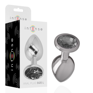 Intense Analplug mit Diamant-Juwel aus Metall, Größe L Intense Analplug mit Diamant-Juwel aus Metall, Größe L – Bild 1