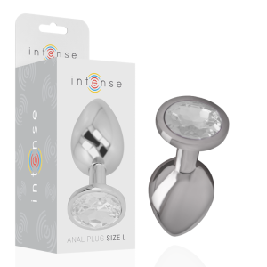 Intense Anal Toys Anaalplug met glanzende steen, L 9x4 cm Intense Anal Toys Anaalplug met glanzende steen, L 9x4 cm - Afbeelding 1