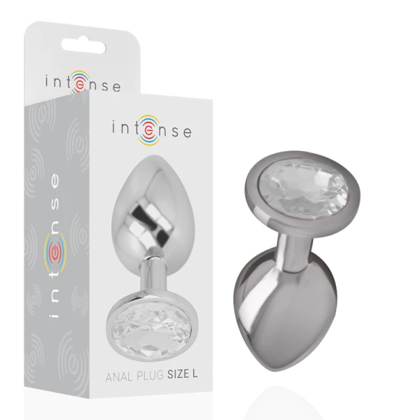 img_144343_32322e7ecd57ff4390f6658482ee18fa_1.png Intense Anal Toys Anaalplug met glanzende steen, L 9x4 cm