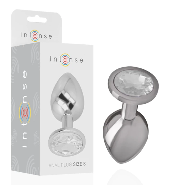 Intense Anal Toys Analplug mit silbernem Kristall, Größe S