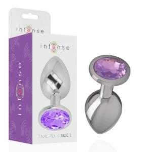 Intense Anal Toys Analplug mit violettem Kristall, Größe S