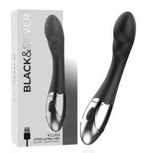 Black&silver Kilian Stimulerende Vibe G-Punt Vibrator, 20 cm, USB oplaadbaar