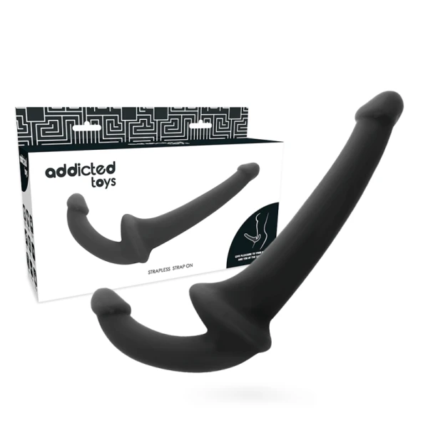Addicted Toys Dildo zonder harnas met G-spot sonde zwart 26 cm