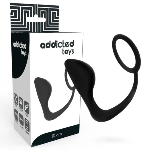 Addicted Toys Analplug mit Penisring schwarz