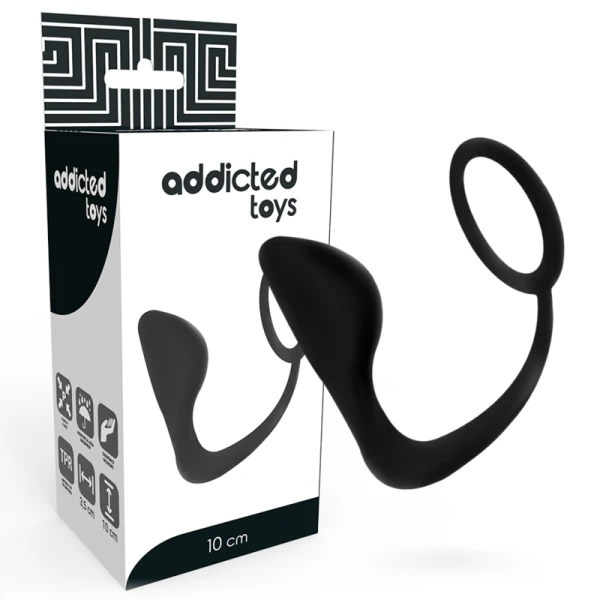 Addicted Toys Anaalplug met Penisring zwart