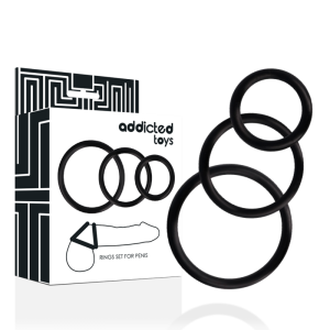 Addicted Toys Penisring-Set mit drei Größen schwarz Addicted Toys Penisring-Set mit drei Größen schwarz – Bild 1