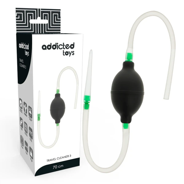 Addicted Toys Enema-Set in het zwart – Klysma voor reizigers