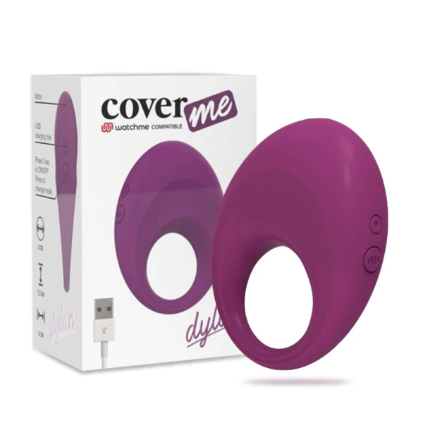 Coverme Dylan Oplaadbare Penisring met Clitorisstimulator en Watchme-afstandsbediening