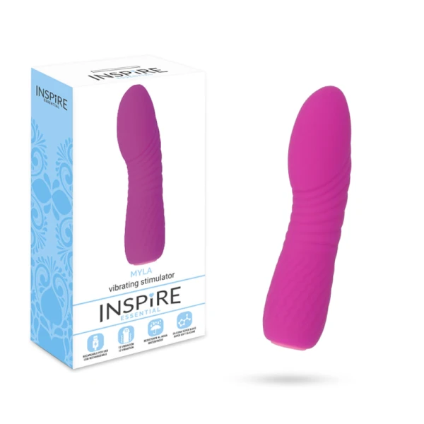 Inspire Myla Purple Vibrator met 12 standen, siliconen, paars