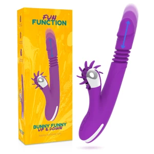 FUN Function Bunny Funny UP & Down 2.0 Clitorisstimulator met Op-en-Neer-Beweging, 24 cm