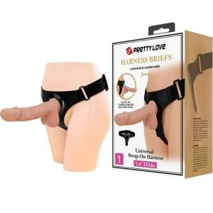 Pretty Love Universeel Harness-Broek met Dildo Jerry Naturel
