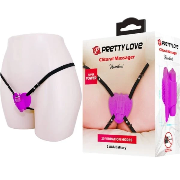 FUN Toys Pretty Love Heartbeat Klitoris-Vibrator met 10 standen paars