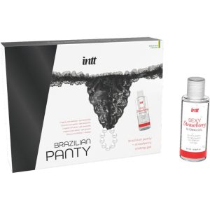 Intt Releases Braziliaans slipje met parels en glijmiddel 50 ml Intt Releases Braziliaans slipje met parels en glijmiddel 50 ml - Afbeelding 2