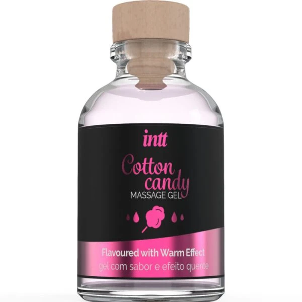 Intt Massage & Oral SEX Massagegel met suikerspin-smaak en warmte-effect, 30 ml