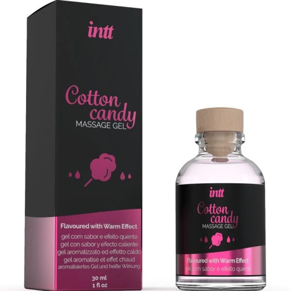 Intt Massage & Oral SEX Massagegel met suikerspin-smaak en warmte-effect, 30 ml