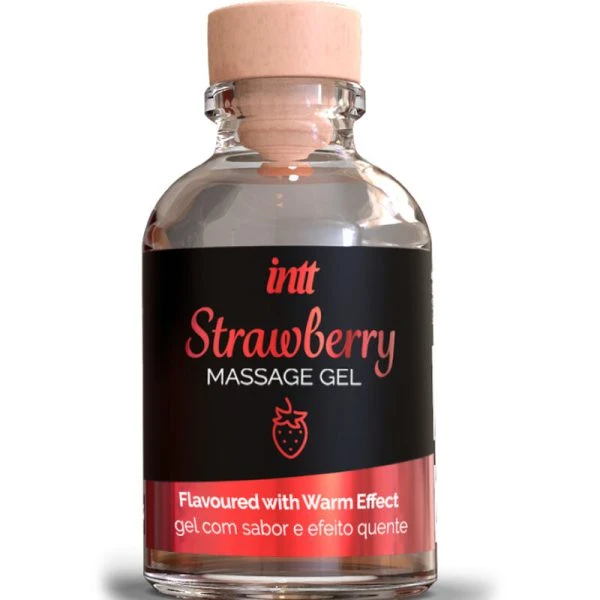 Intt Massage & Oral SEX Massagegel mit wärmendem Effekt Erdbeergeschmack 30 ml