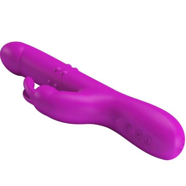 High Tech Pretty Love Reese Vibrator met rotatie- en stootfunctie, paars