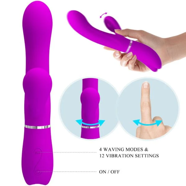 High Tech Pretty Love Clitorisvibrator met likfunctie, paars