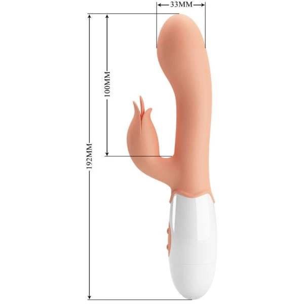 High Tech Pretty Love Bloody Mary Vibrator met Clitorisstimulator, vleeskleurig