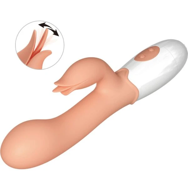 High Tech Pretty Love Bloody Mary Vibrator met Clitorisstimulator, vleeskleurig