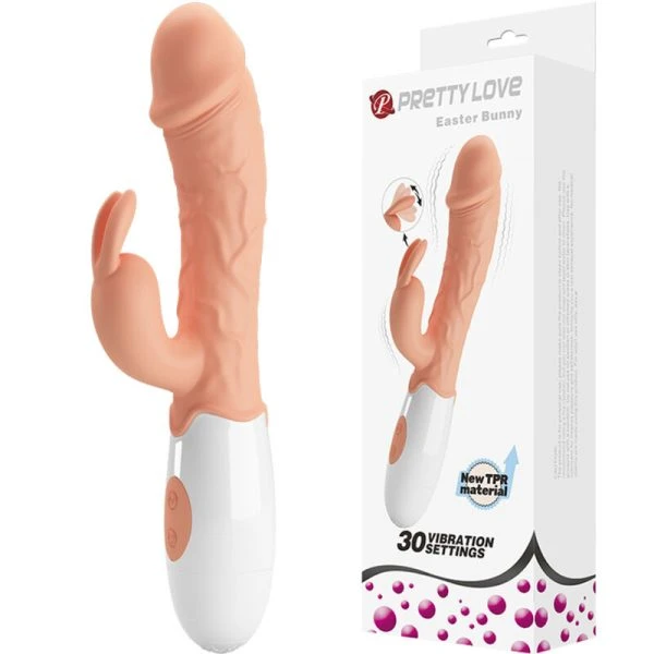 High Tech Pretty Love Paashaasvibrator met Clitorisstimulator vleeskleur