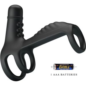 FOR HIM Pretty Love elastische penisverlengende hoes met vibratie, zwart FOR HIM Pretty Love elastische penisverlengende hoes met vibratie, zwart - Afbeelding 5