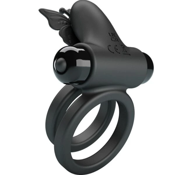 FOR HIM Pretty Love Dubbele Vibratorring met Stimulator, Siliconen