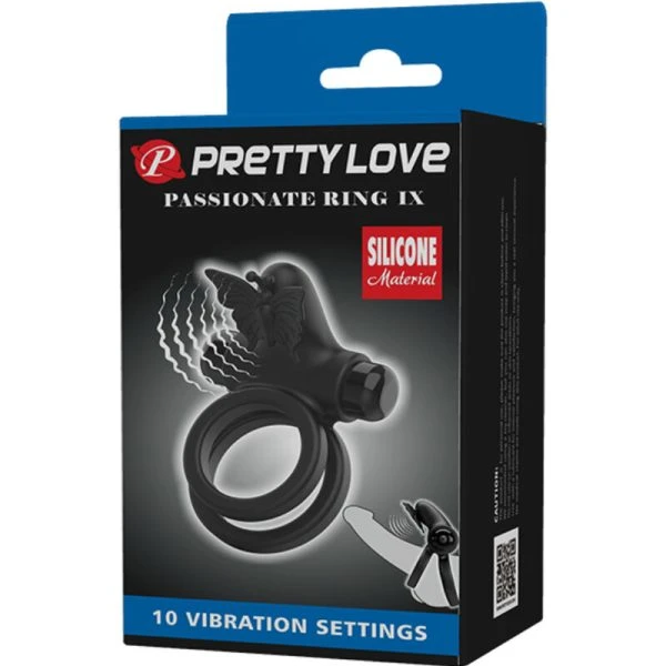 FOR HIM Pretty Love Dubbele Vibratorring met Stimulator, Siliconen