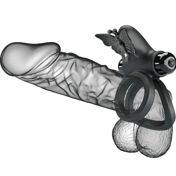 FOR HIM Pretty Love Dubbele Vibratorring met Stimulator, Siliconen