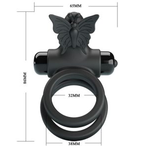 FOR HIM Pretty Love Dubbele Vibratorring met Stimulator, Siliconen FOR HIM Pretty Love Dubbele Vibratorring met Stimulator, Siliconen - Afbeelding 10