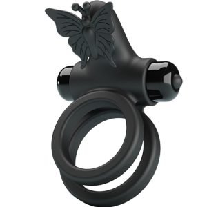 FOR HIM Pretty Love Dubbele Vibratorring met Stimulator, Siliconen FOR HIM Pretty Love Dubbele Vibratorring met Stimulator, Siliconen - Afbeelding 1