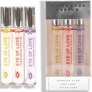 Eye of Love Pheromon-Parfumset met drie geuren Morning Glow, ONE Love en After Dark