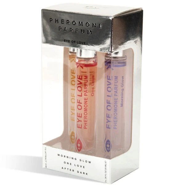 Eye of Love Pheromon-Parfumset met drie geuren Morning Glow, ONE Love en After Dark