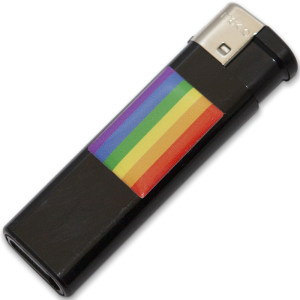 Pride aansteker met LGBT-Pride-vlag zwart Pride aansteker met LGBT-Pride-vlag zwart - Afbeelding 1