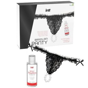 Intt Releases Braziliaans slipje met parels en glijmiddel 50 ml Intt Releases Braziliaans slipje met parels en glijmiddel 50 ml - Afbeelding 4