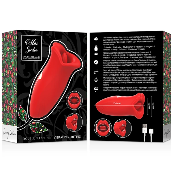 MIA Sicilia Clitorisstimulator met tongbeweging en vibratie MIA Sicilia Clitorisstimulator met tongbeweging en vibratie