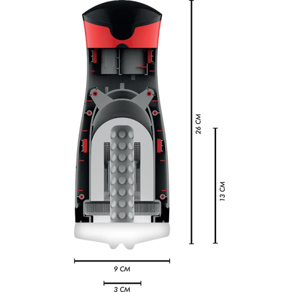 Jamyjob Dameron Zuig- en Vibratiemasturbator met 5 Standen