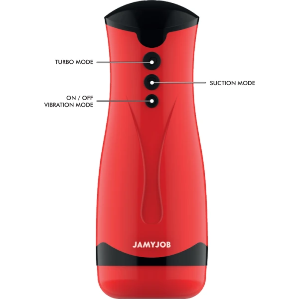 Jamyjob Dameron Zuig- en Vibratiemasturbator met 5 Standen