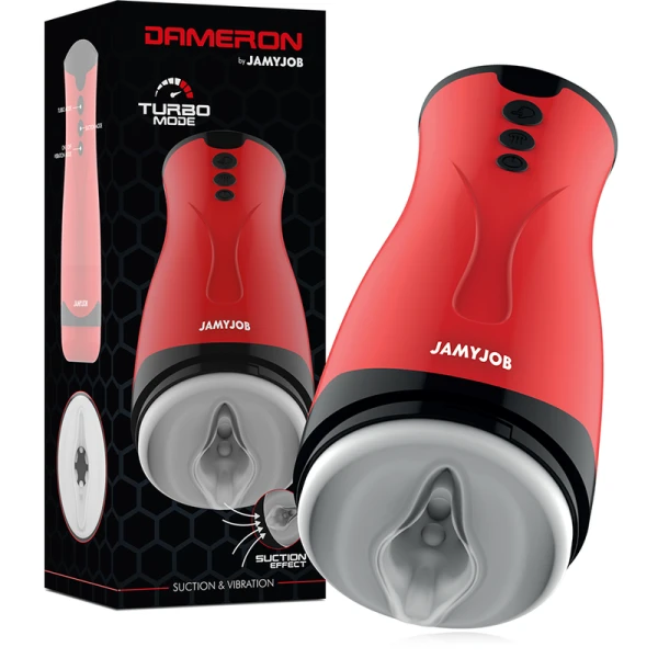 Jamyjob Dameron Zuig- en Vibratiemasturbator met 5 Standen