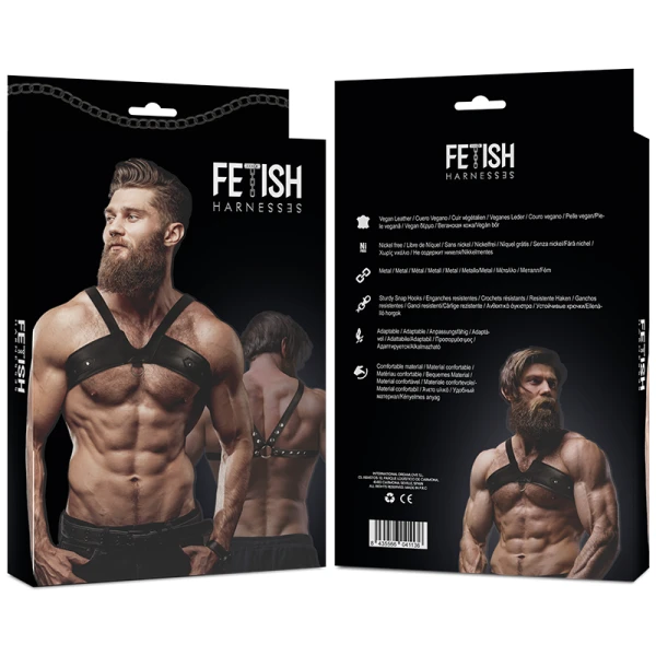 Fetish Submissive Attitude borstband van eco-leder voor heren