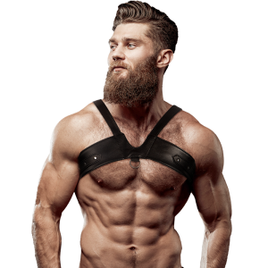 Fetish Submissive Attitude borstband van eco-leder voor heren Fetish Submissive Attitude borstband van eco-leder voor heren - Afbeelding 1