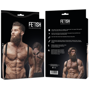 Fetish Submissive Attitude Leder-Borsttuig voor Mannen, Ecoleder Fetish Submissive Attitude Leder-Borsttuig voor Mannen, Ecoleder - Afbeelding 2