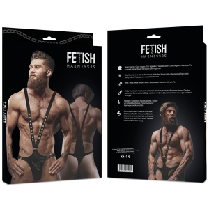 Fetish Submissive Attitude Harness aus Ökoleder für Herren, V-förmig – Bild 2