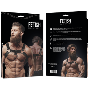 Fetish Submissive Brustharness aus Ökoleder für Herren, verstellbar Fetish Submissive Brustharness aus Ökoleder für Herren, verstellbar – Bild 2