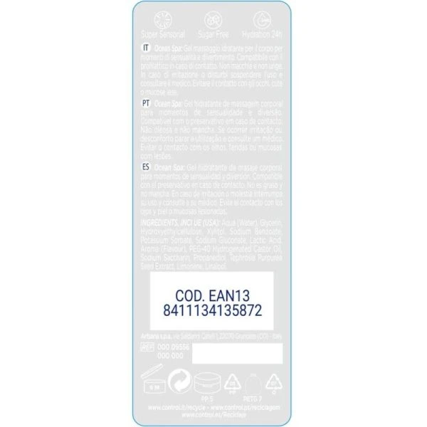 Control Lubes Massagegel 2-in-1 Middellandse Zee 200 ml