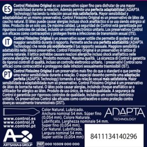 Control Condoms Finissimo Condooms, superdun, nominale breedte 54 mm, 3 stuks Control Condoms Finissimo Condooms, superdun, nominale breedte 54 mm, 3 stuks - Afbeelding 2