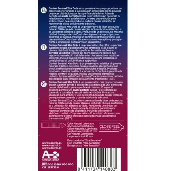 Control Condoms Xtra Dots 12 stuks met 264 noppen